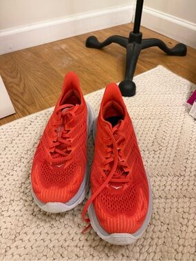 Hoka One One Women's Bright Red Athletic Running Shoes